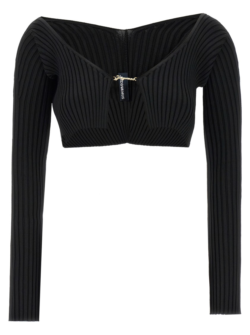 Jacquemus Le Maille Pralu Sweaters And Cardigans In Black
