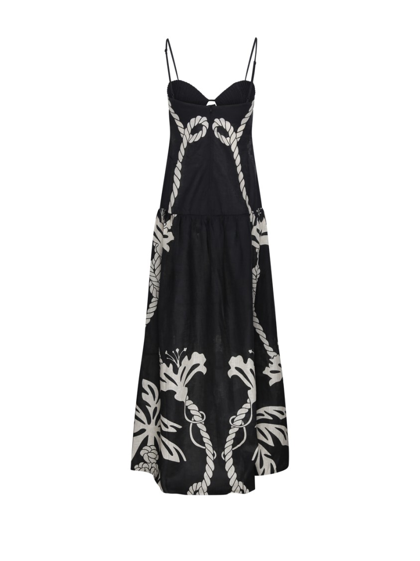 Shop Johanna Ortiz Enlightened Sailor Maxi Dress In Black