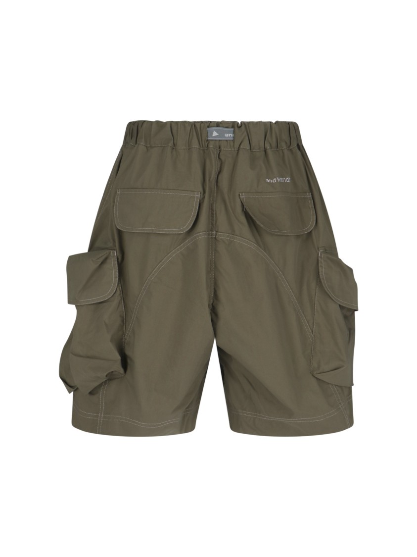 Shop And Wander Oversized Belted Cargo Shorts In Green Cotton Blend
