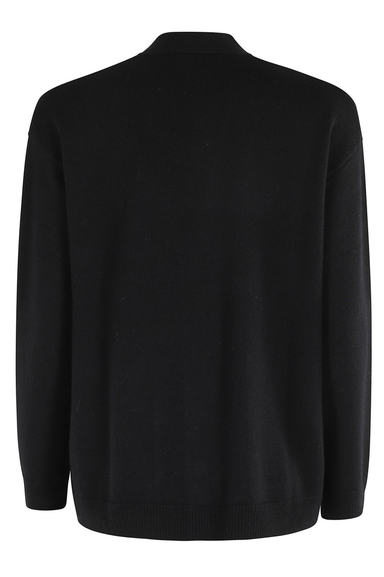 Seventy V-neck Wool And Cashmere Cardigan With Button Closure In Blue