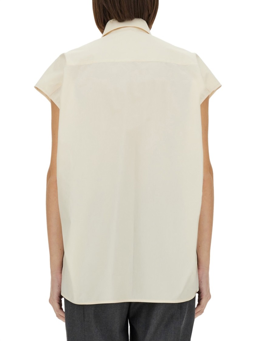 Shop Fabiana Filippi Relaxed-fit Poplin Shirt In White