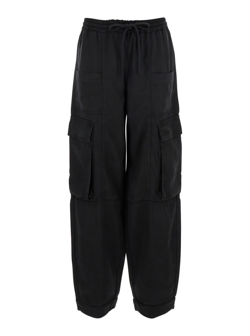 Shop Twinset Twin-set Relaxed Fit Cargo Pants In Black