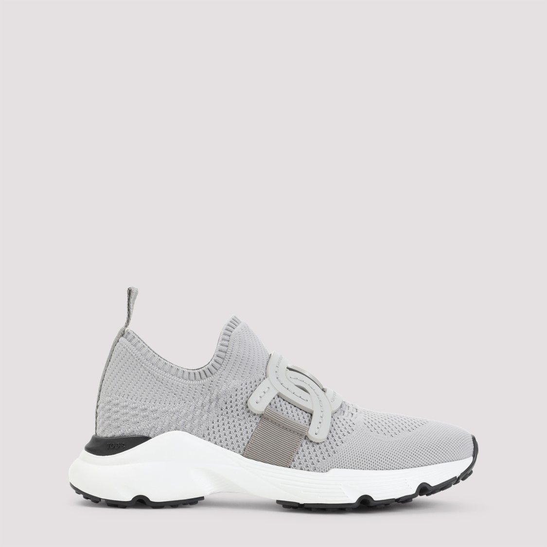 Tod's Grey Knit Sneakers Rubber Sole In White