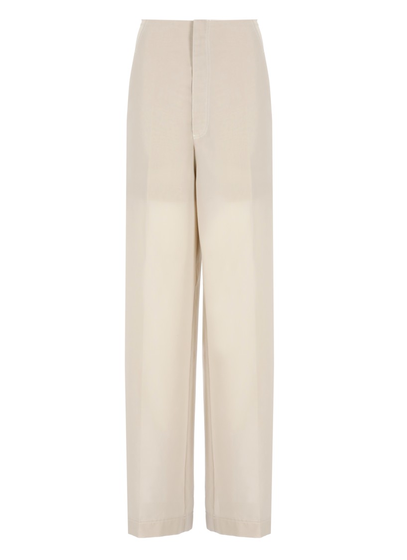 Shop Philosophy Di Lorenzo Serafini Beige Cotton Blend Pants