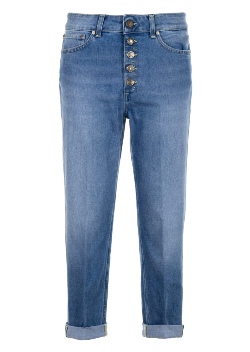 Dondup High-waisted Denim Jeans With Jewel Detailing In Blue