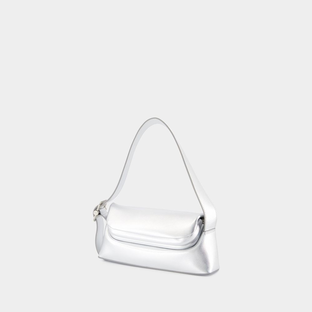 Osoi Folder Brot Shoulder Bag - - Leather - Silver In Silver