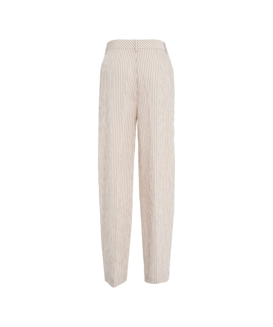 Shop Liu •jo Liu Jo High-waisted Striped Flare Pants