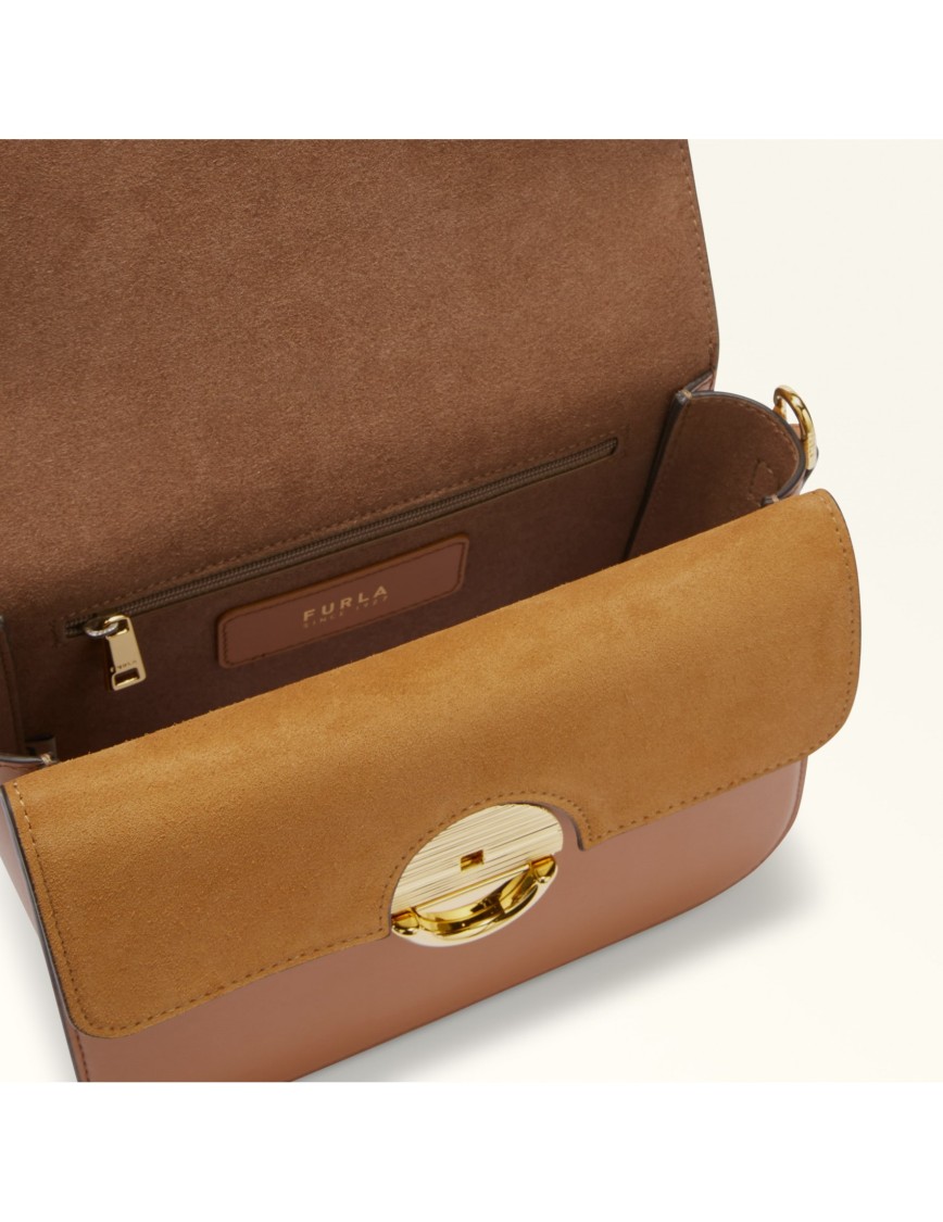Furla Sfera S Handbag In Leather Color Leather In Brown