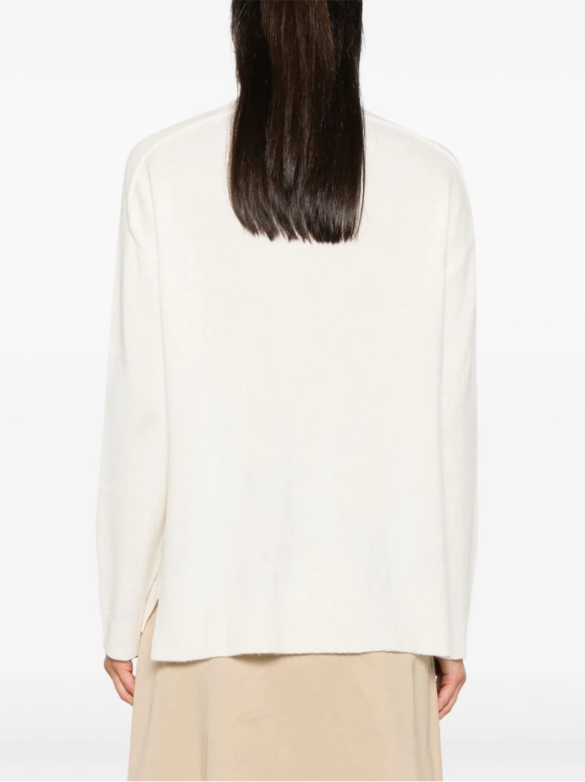 P.a.r.o.s.h . Relaxed Fit Turtleneck Sweater In White