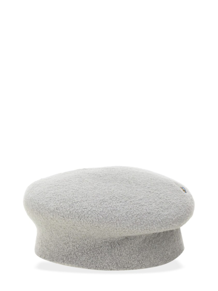 Shop Vivienne Westwood Wool Cap In Grey
