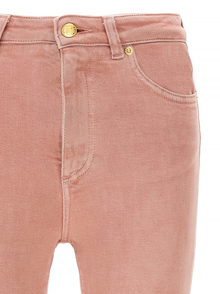 Dolce & Gabbana Artisanal Stretch Denim High-waist Jeans In Pink