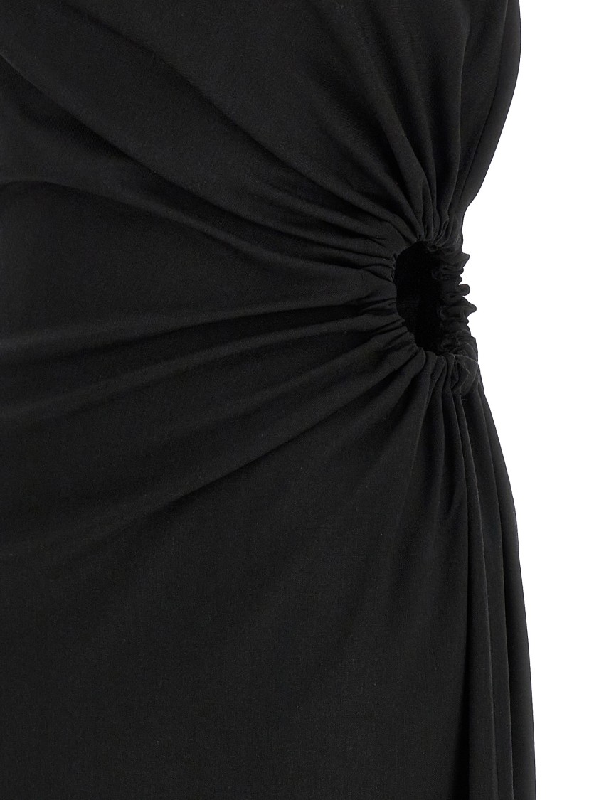 Max Mara Wool-mohair-silk Bustier Maxi Dress In Black