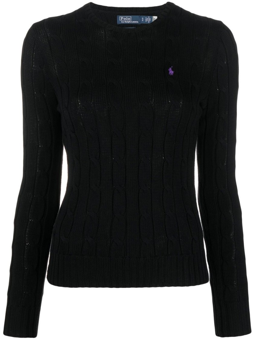 Shop Polo Ralph Lauren Textured Cable Knit Crew Neck Sweater