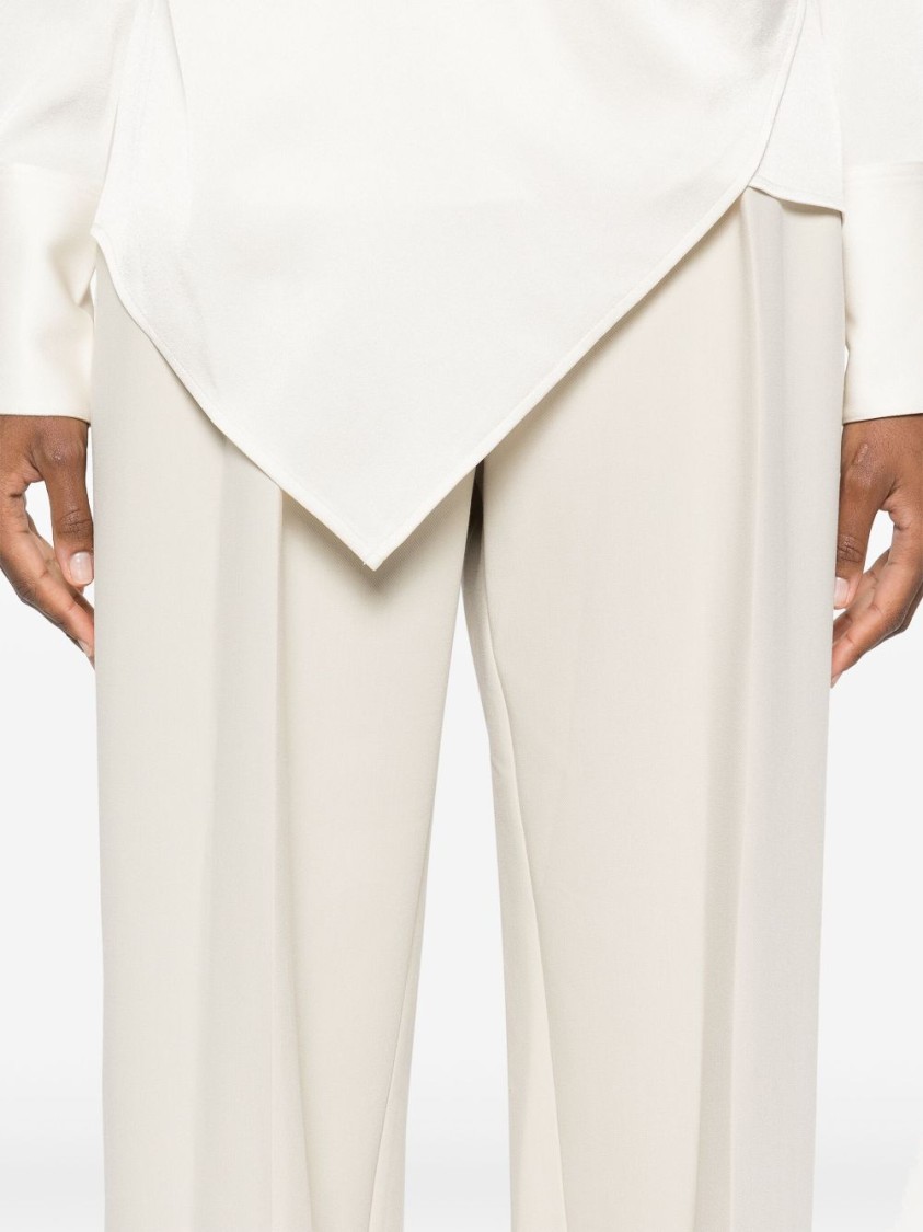 Patrizia Pepe Light Beige Tailored Pants In Neutrals