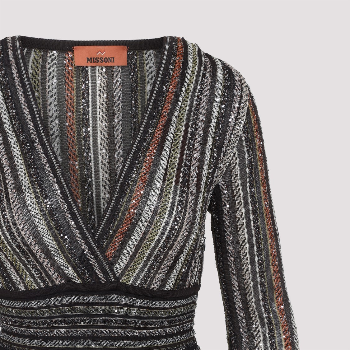 Missoni Viscose Maxi Dress With Lurex Detail In Gray
