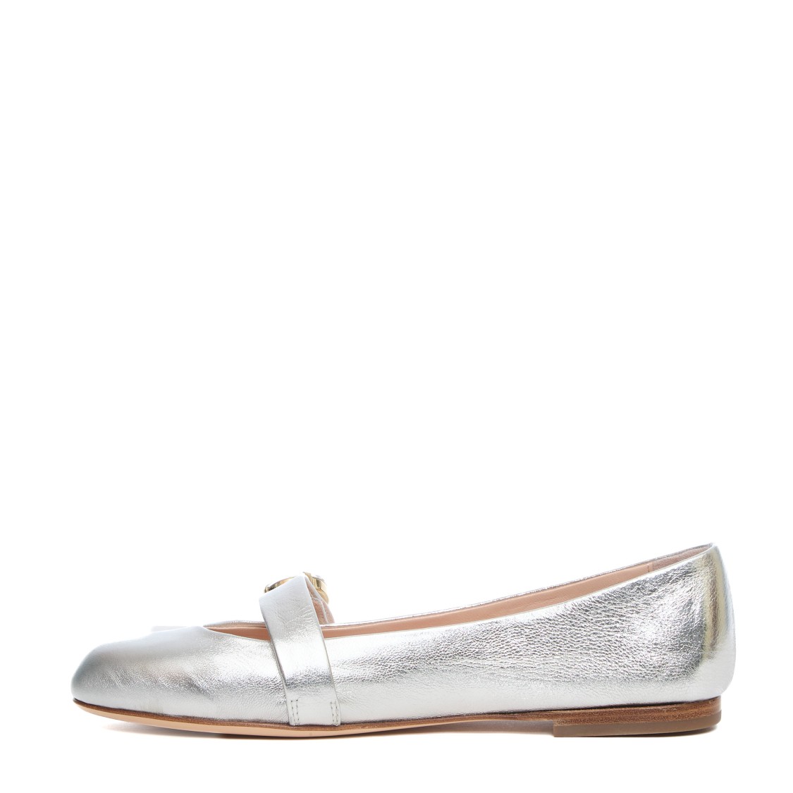 Agl Attilio Giusti Leombruni Agl Ballerine Milly Precious In Silver Leather