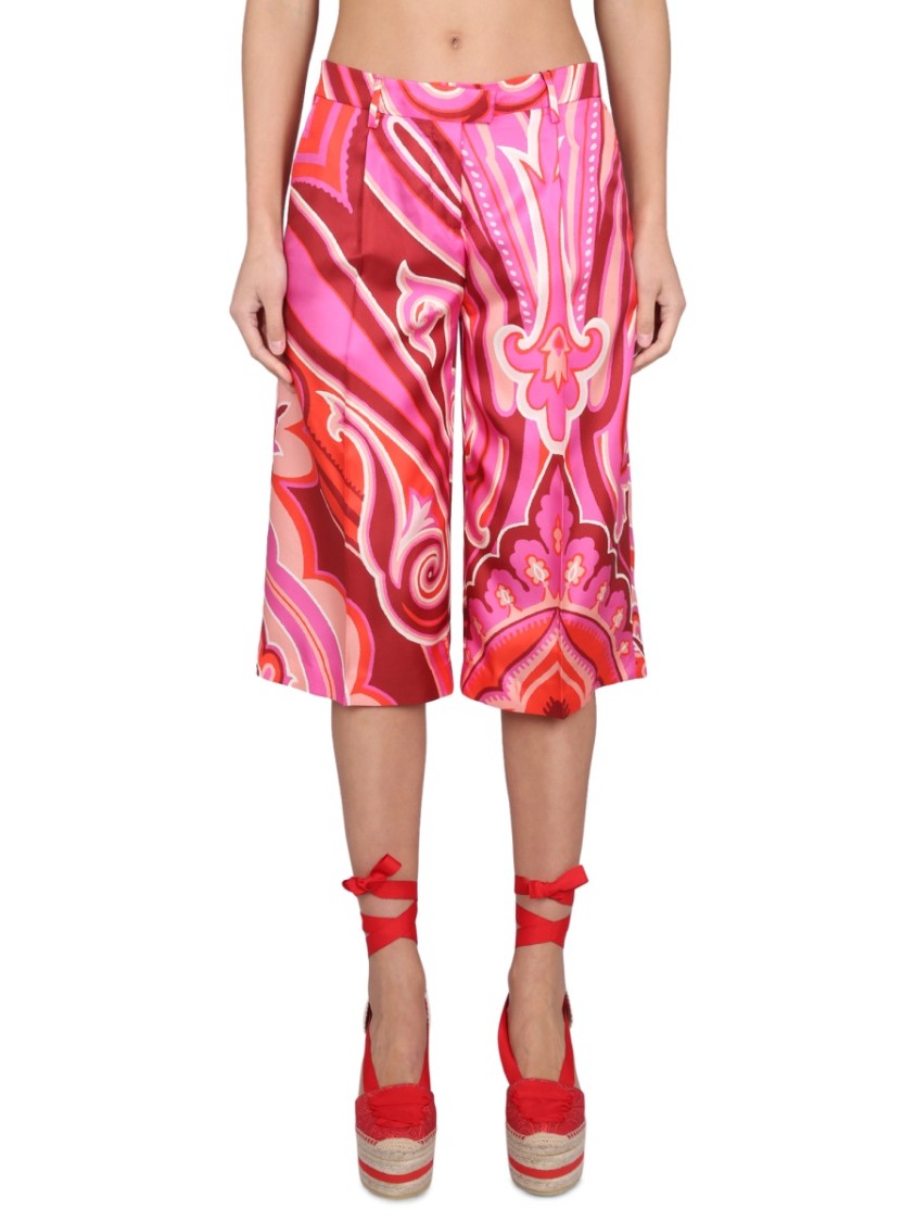Etro Silk And Cotton Bermuda Shorts