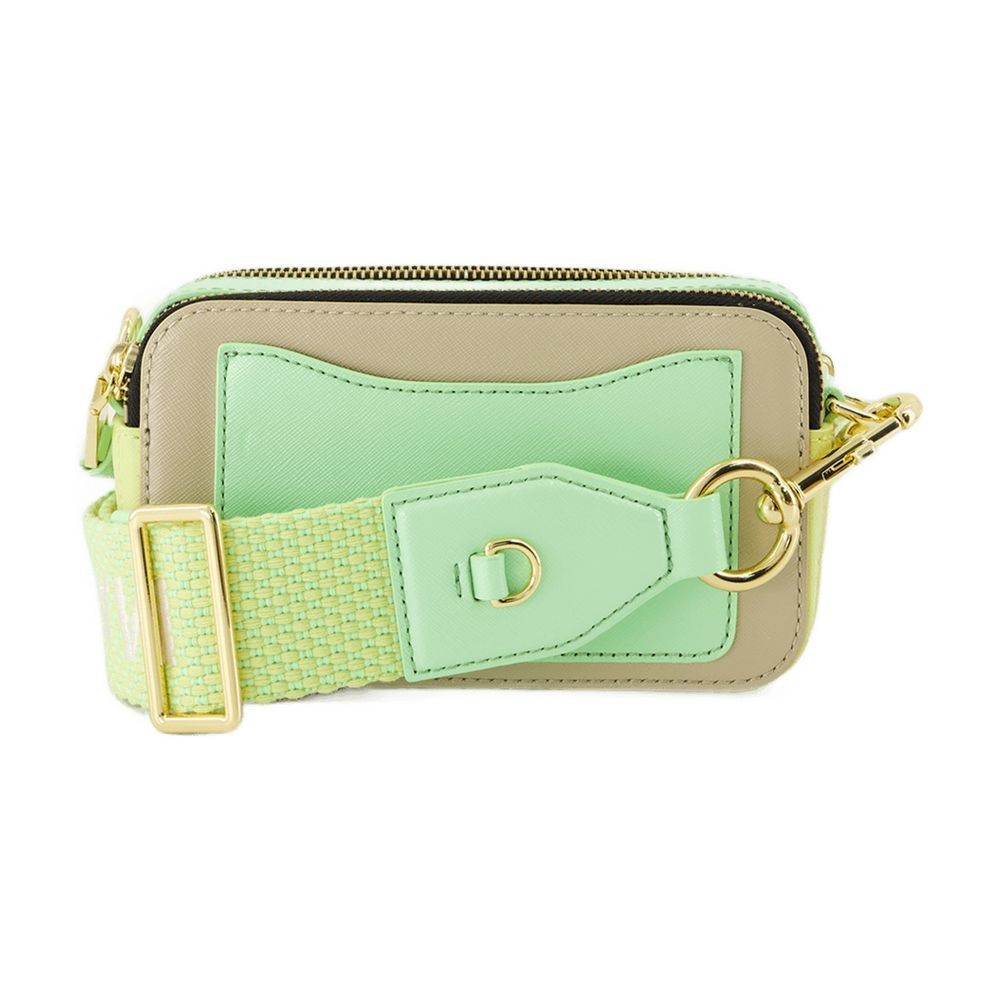 Marc Jacobs The Snapshot Peppermint Multi Leather Camera Bag In Green