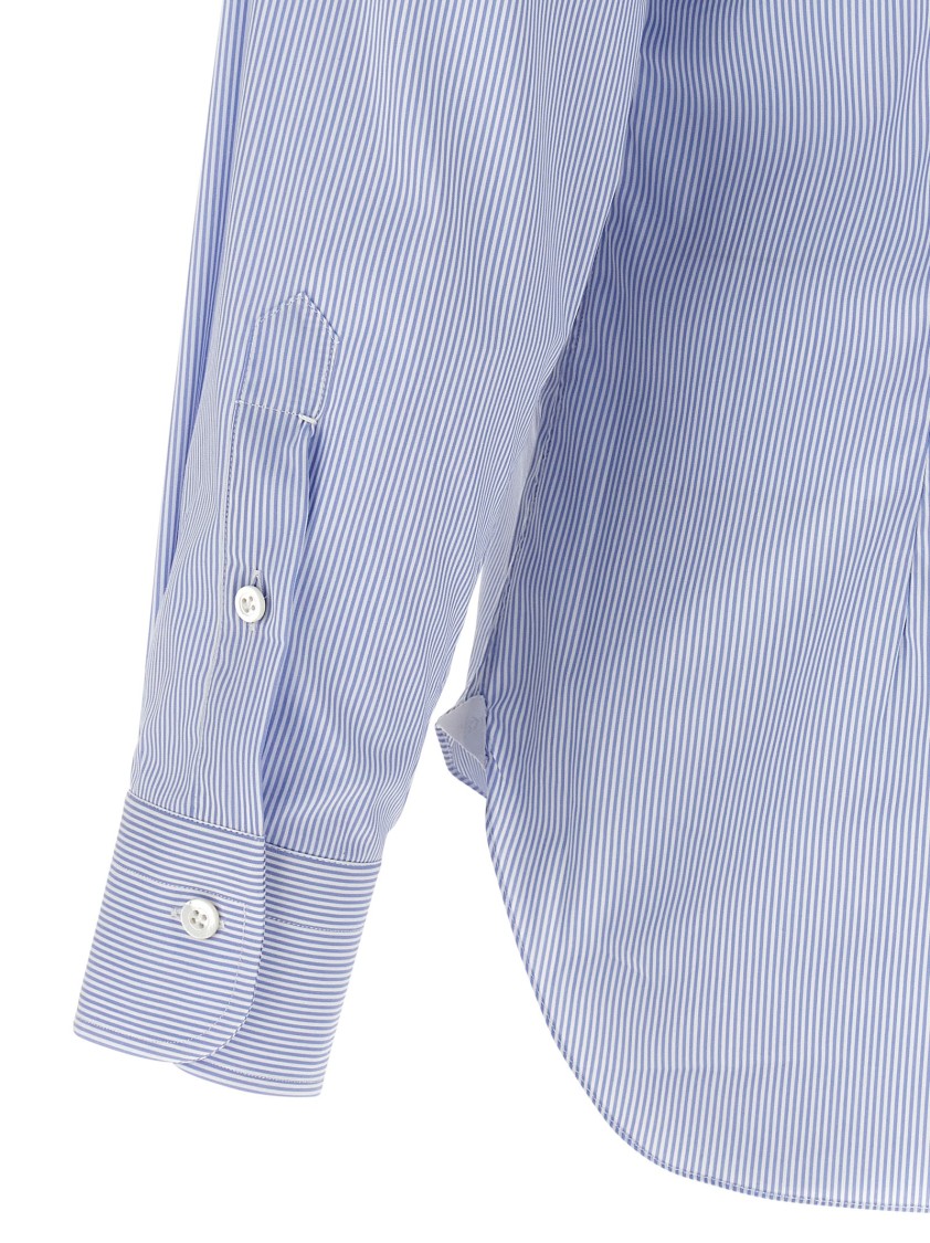 Barba Napoli Barba Slim Fit Striped Cotton Poplin Shirt In Blue