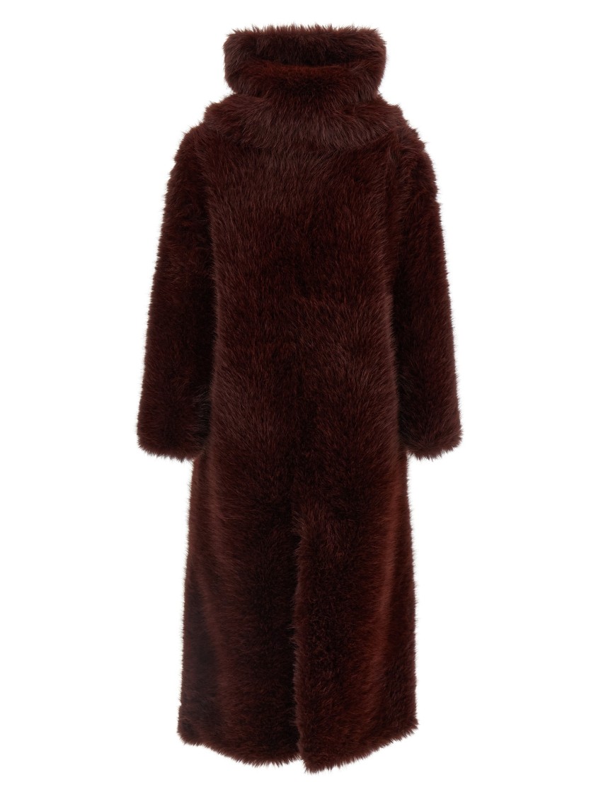 B&b Couture Biscuit Fur Bordeaux In Black