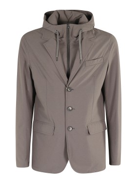 Herno Angela Ultralight Padded Bomber Jacket With Detachable Herno Angela Ultralight Padded Bomber Jacket With Detachable