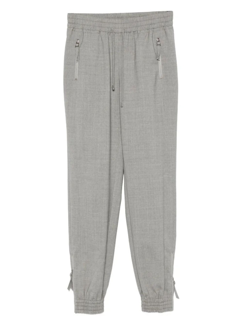Ermanno Scervino Tailored Grey Track Pants In Gray
