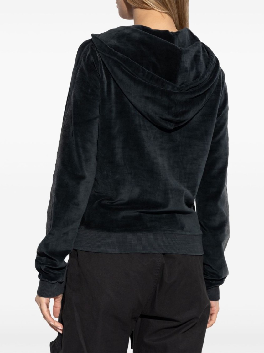 Diesel F-ely-q1 Zipped Hoodie In Black