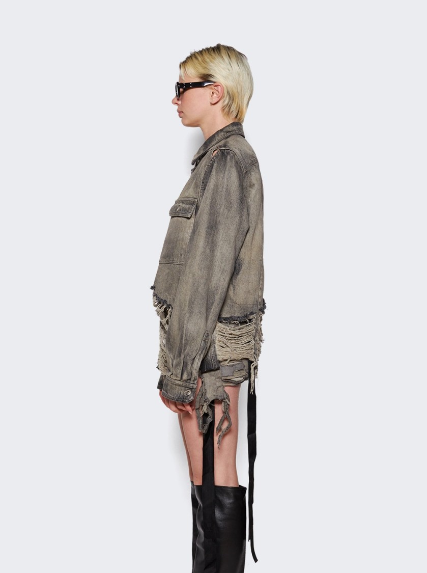 Rick Owens Drkshdw Drkshdw By Rick Owens Giacca Denim Cropped Overshirt