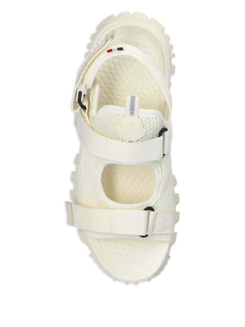 Moncler Sporty White Sandals With Adjustable Straps In White