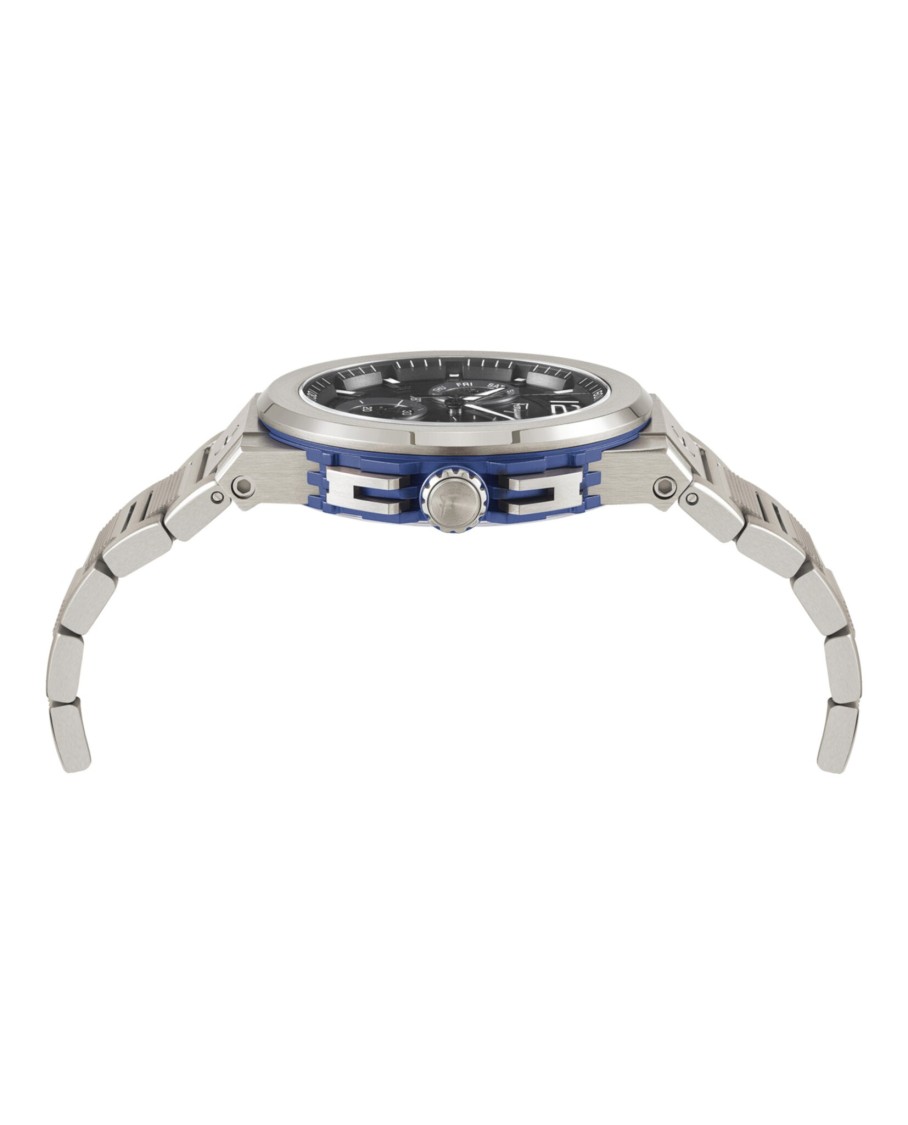 Ferragamo F-80 Titanium Tech Bracelet Watch In Metallic