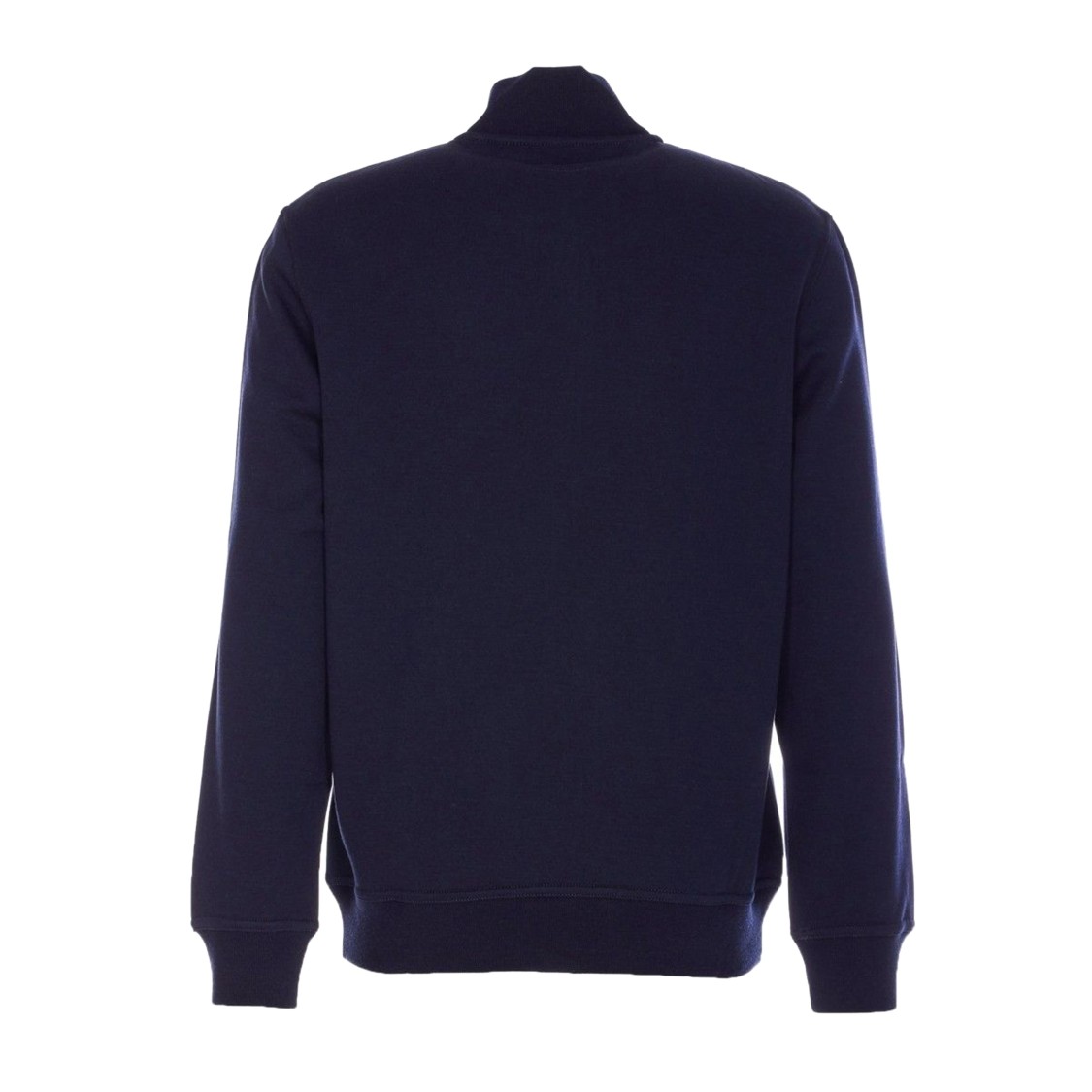 Brunello Cucinelli Zip-up Blue Sweatshirt With High Collar And Relaxed Fit In Blue