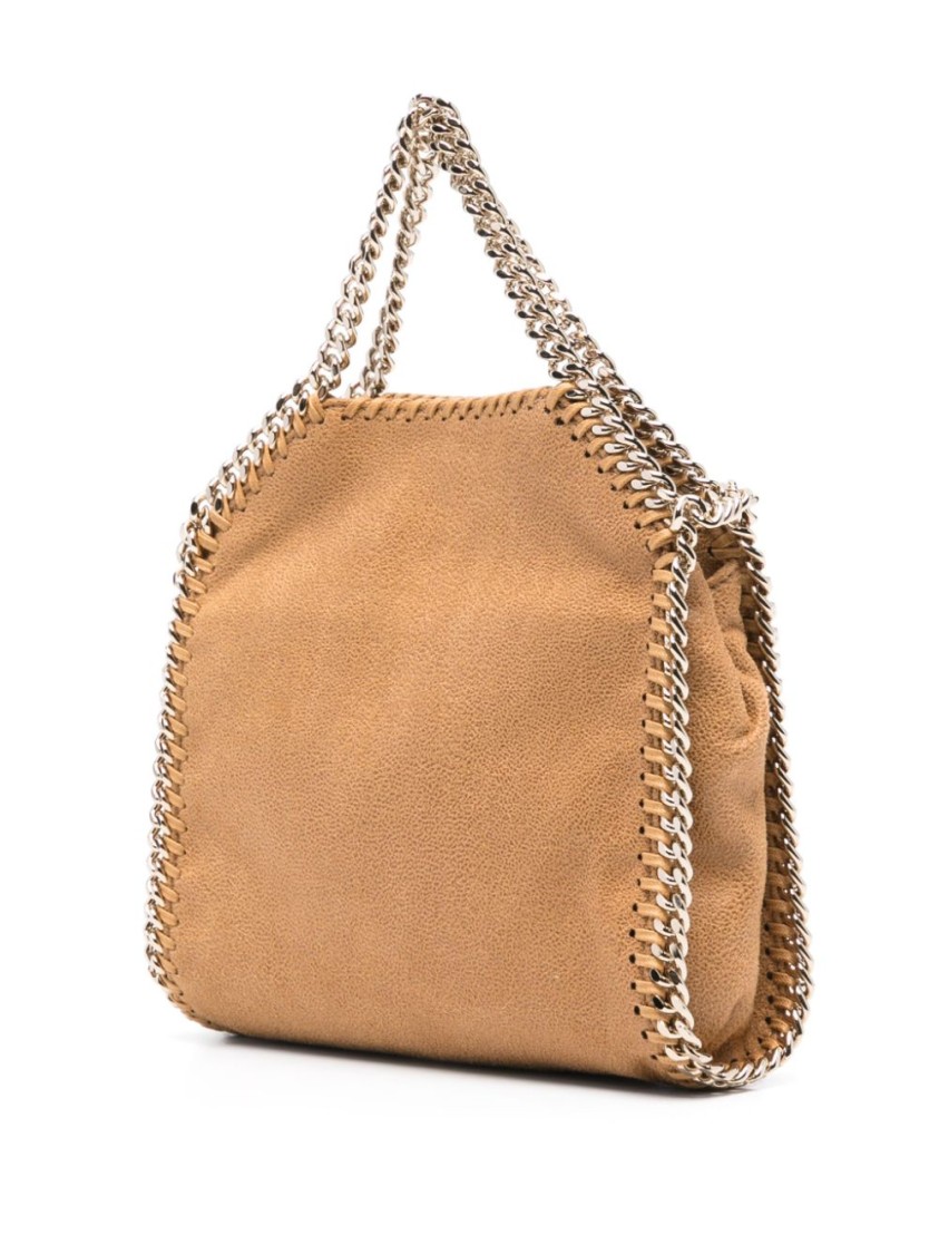 Stella Mccartney Geometric Red Handbag With Chain Trim And Versatile Carrying Options