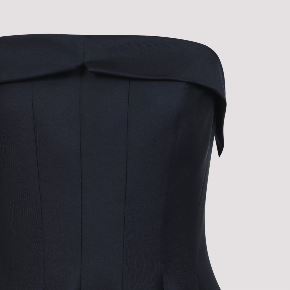 Alberta Ferretti Shoulder-baring Dress With Fitted Bodice And Flared Skirt In Black