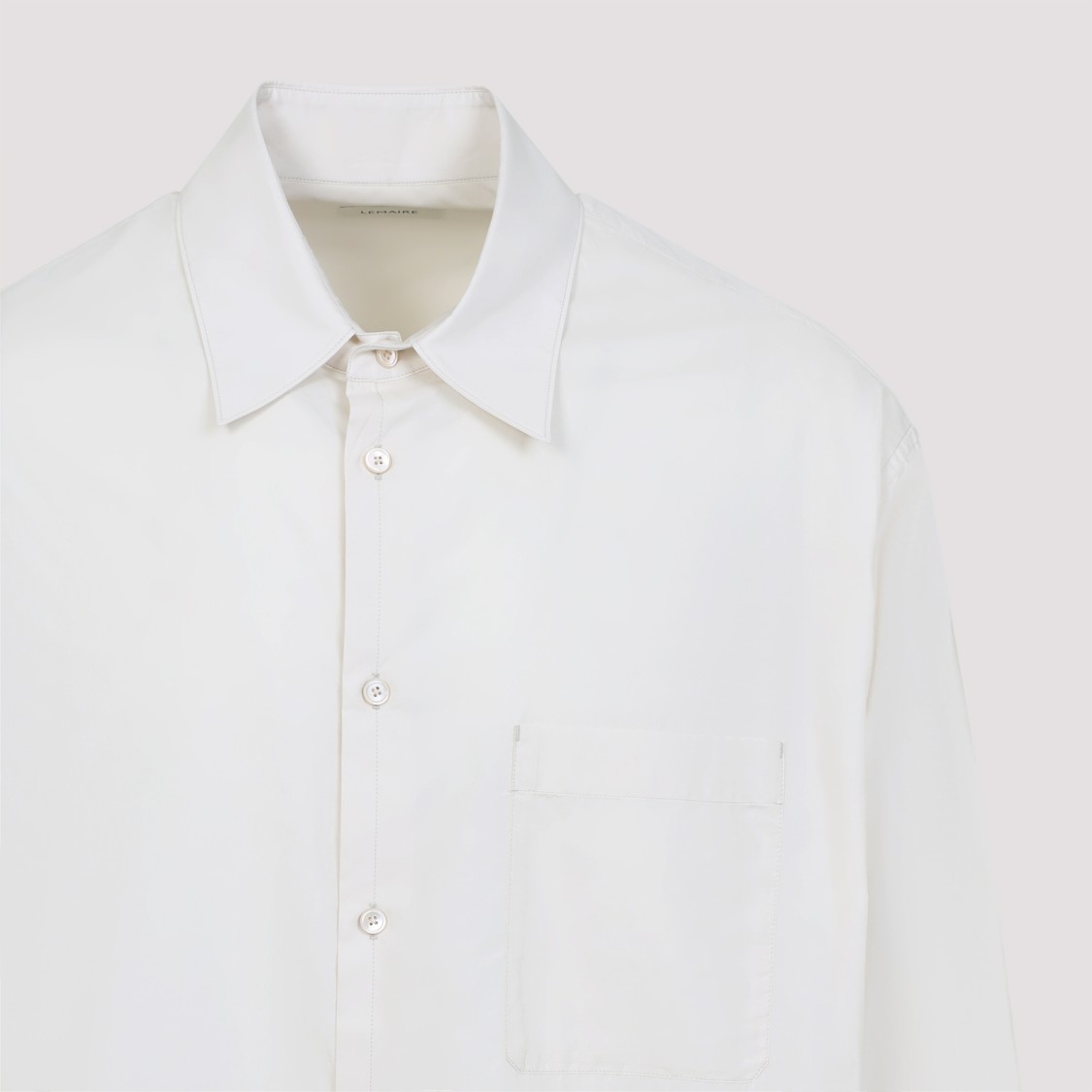 Lemaire Regular Shirt With Long Sleeves And Pointed Collar In White