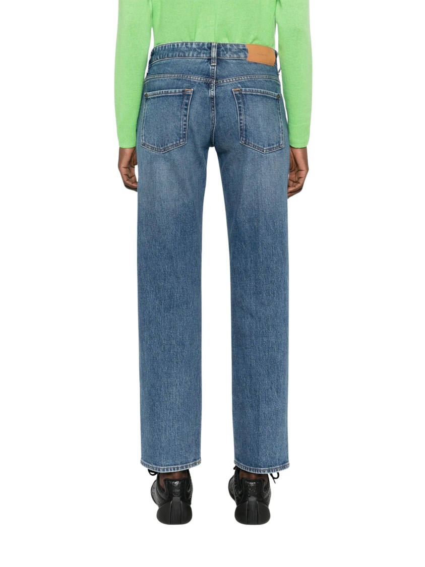 7 FOR ALL MANKIND 7 FOR ALL MANKIND LIGHT WASH STRAIGHT-LEG JEANS WITH CLASSIC FIVE-POCKET DESIGN