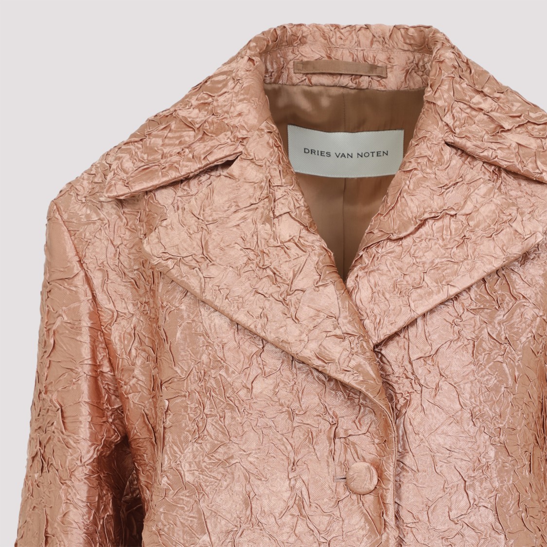 Shop Dries Van Noten Ricca Pink Viscose Coat