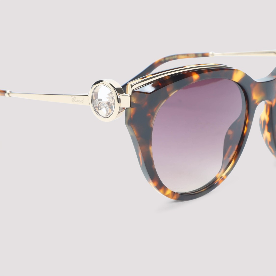 Chopard Chic Cat-eye Sunglasses With Tortoiseshell Pattern In Pink