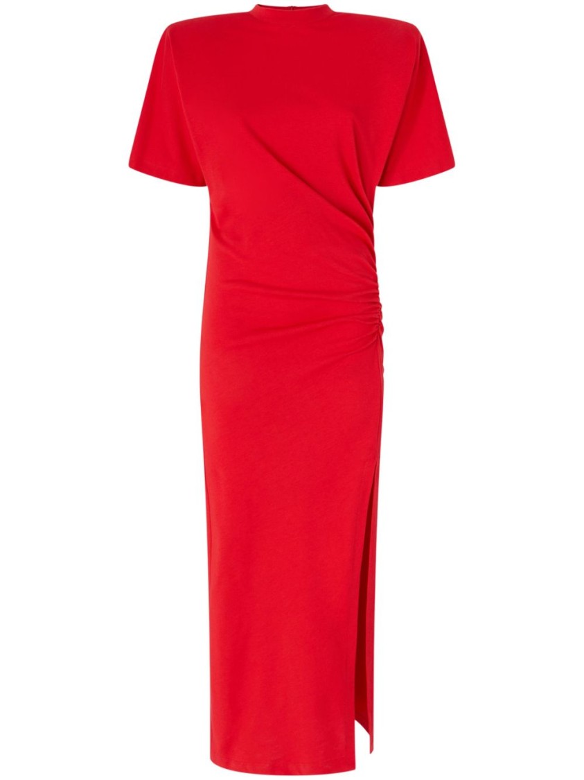 Shop Pinko Fitted Red Midi Dress