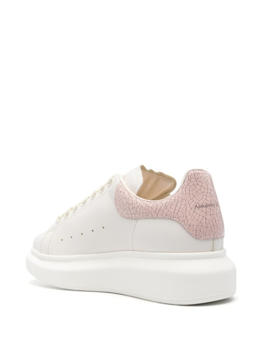 Shop Alexander Mcqueen White Calfskin Sneakers