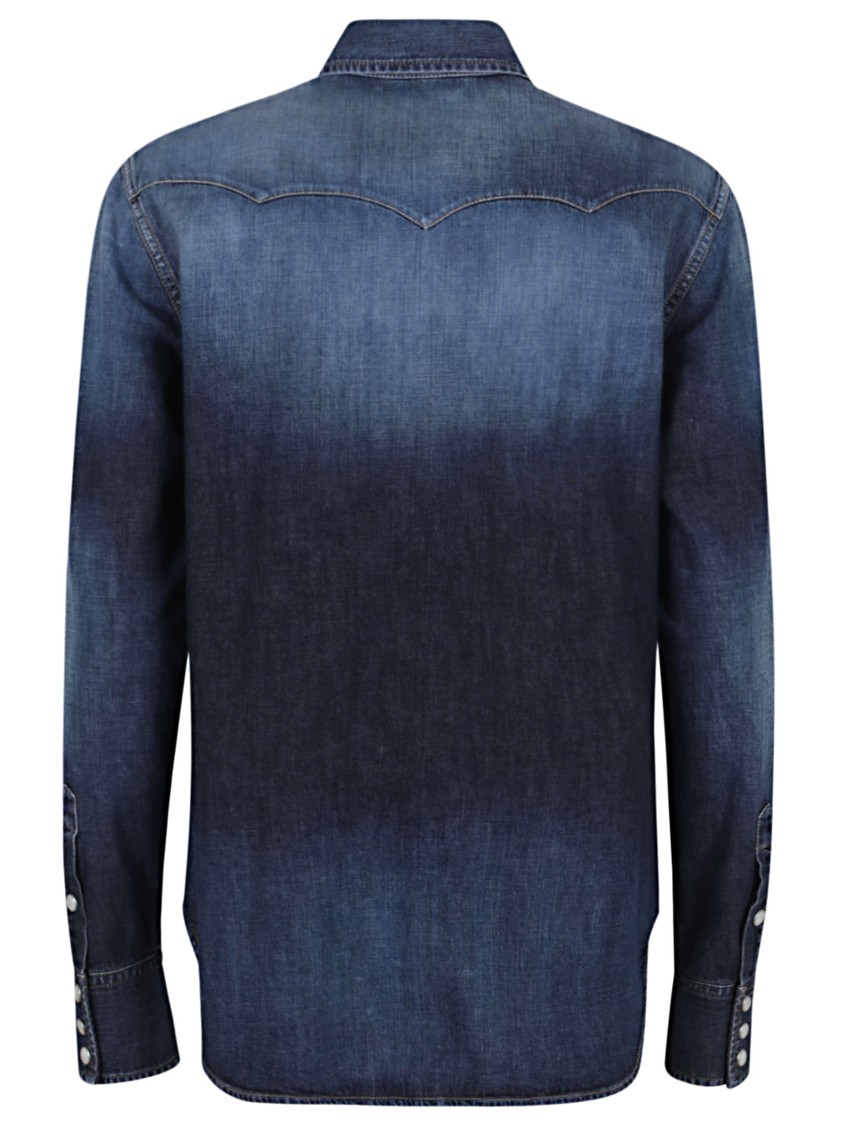Shop Polo Ralph Lauren Payson-long Sleeve-button Front Shirt In Blue