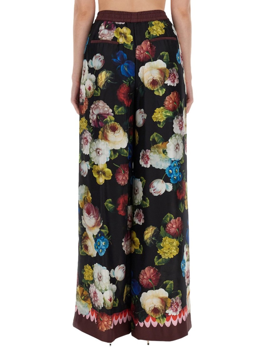Dolce & Gabbana Multicolor Pants Frontal With Buttons In Multicolor