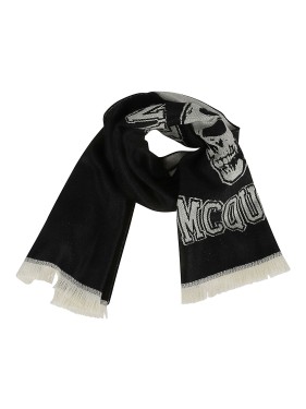 ハット Alexander Mcqueen Skull Jacquard Hat - Sky Blue - Cotton Alexander Mcqueen Skull Jacquard Hat - Sky Blue - Cotton