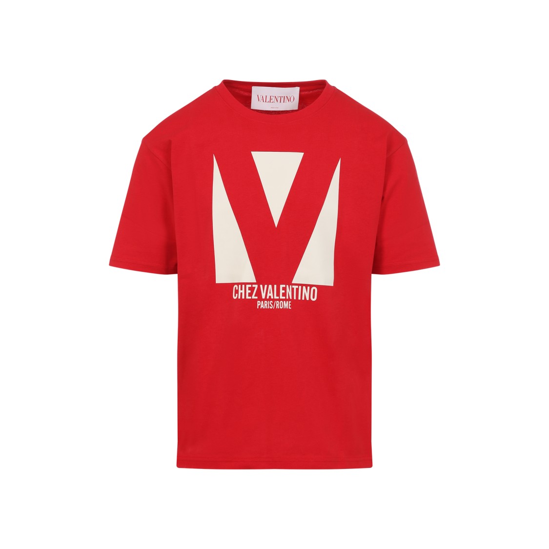 Shop Valentino Red Cotton Chez T-shirt