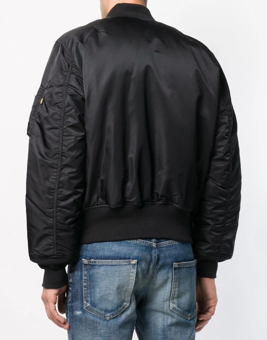 Alpha Industries Ma-1 Reversible Oversized Bomber Jacket In Black