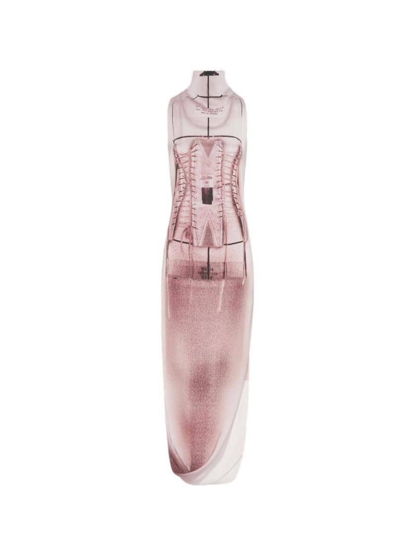 Jean Paul Gaultier Graphic-print Sleeveless Maxi Dress