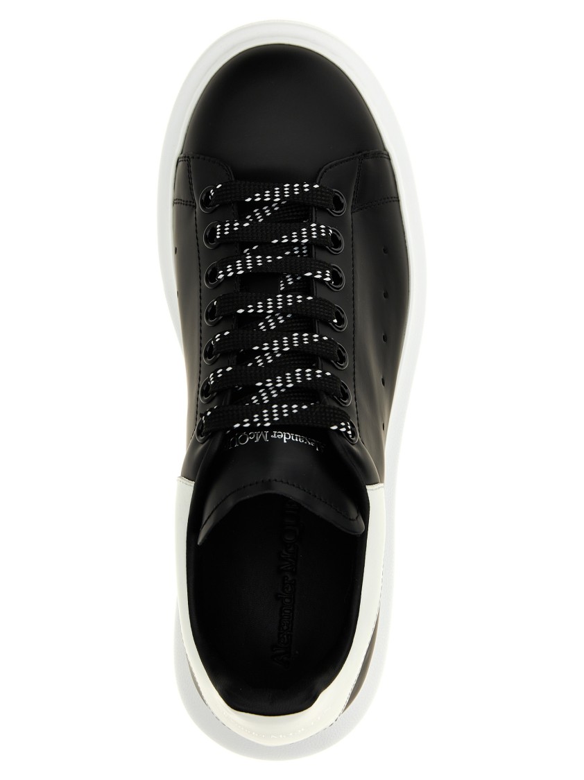 Alexander Mcqueen Black Low Top Sneakers With Chunky Sole And Contrasting Heel In Leather Man In Black