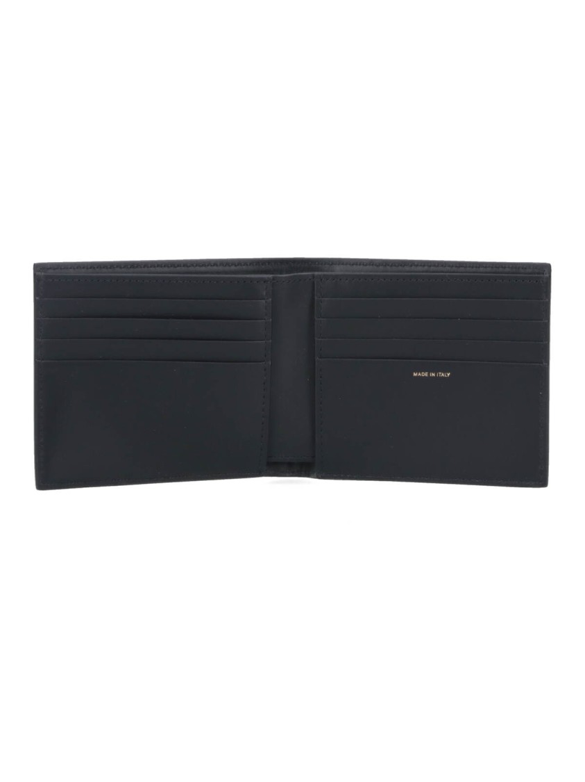Paul Smith Striped Bi-fold Wallets With Multicolor Detail In Black
