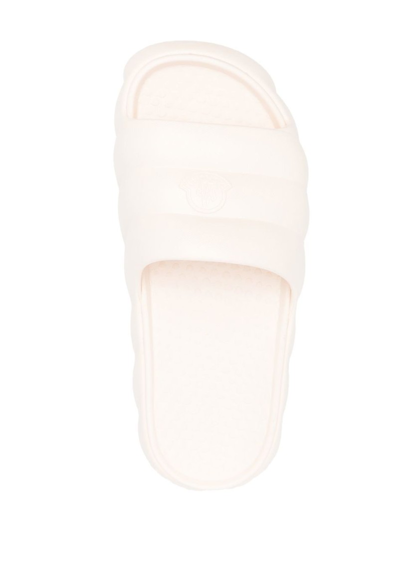 Moncler Modern White Sandals With Cushioned Strap In Neutral