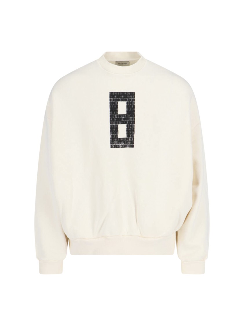 FEAR OF GOD FEAR OF GOD 8 CREWNECK SWEATSHIRT IN CREAM COTTON