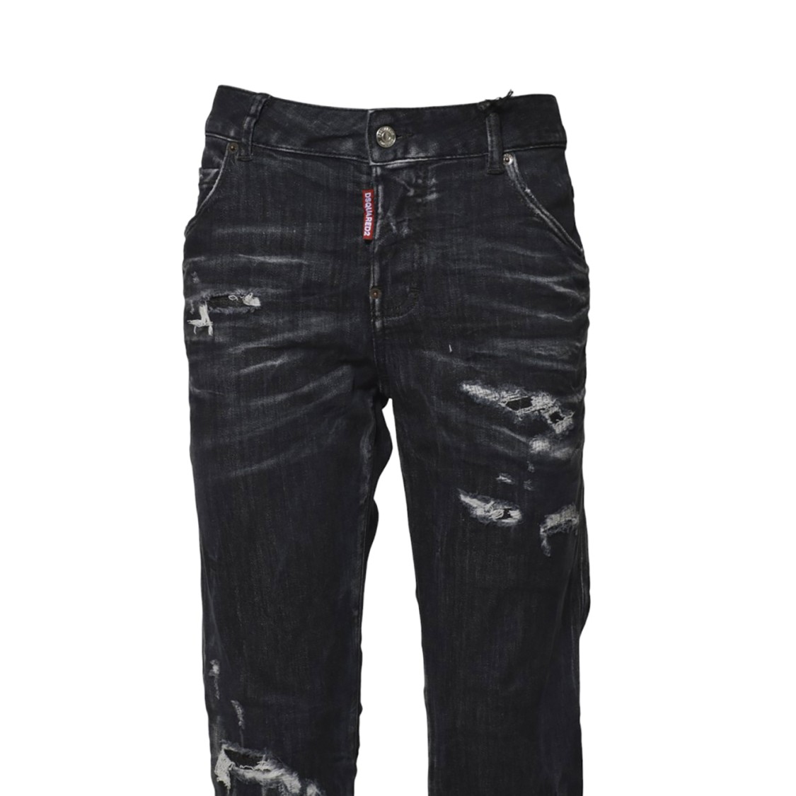 Shop Dsquared2 Destroyed Wash Slim-fit Jeans With Logo Details